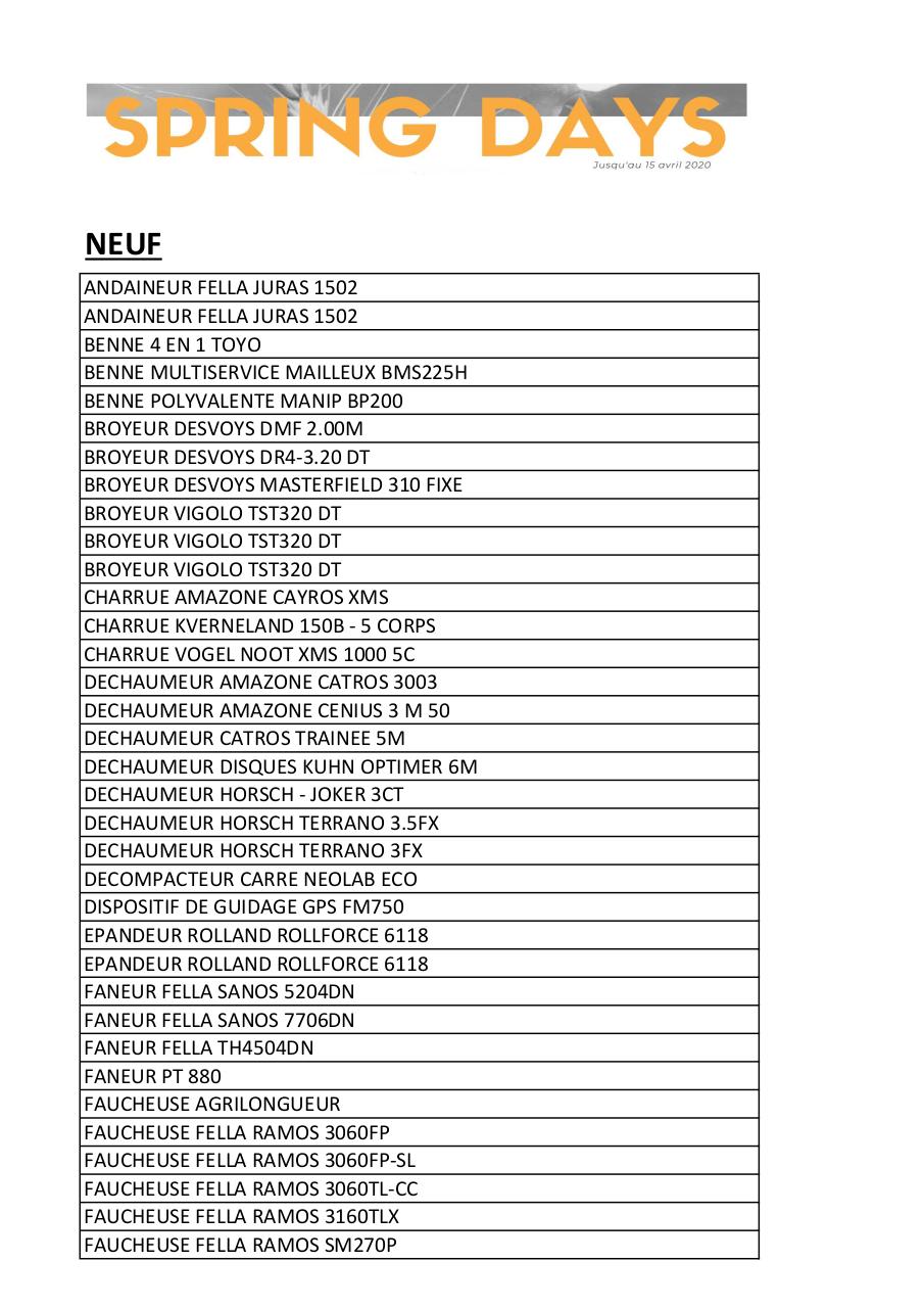 LISTE MATERIELS GROUPE - SPRING DAYS-1.pdf - page 1/5