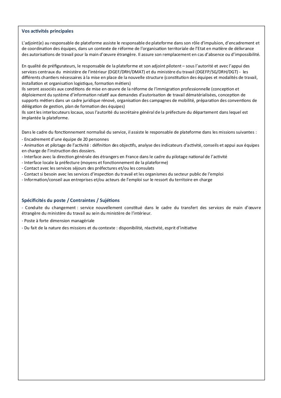 Aperçu du document Fiche de poste adjoint responsable PFMOE Tulle.pdf - page 2/4 Fiche de poste adjoint responsable PFMOE Tulle.pdf - page 2/4