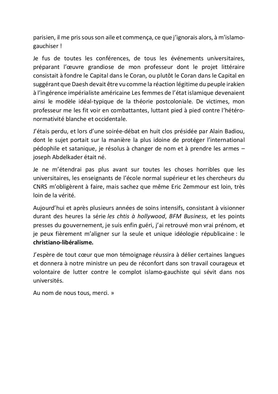 Aperçu du document Temoignage dun ex islamo gauchiste.pdf - page 2/2 Temoignage dun ex islamo gauchiste.pdf - page 2/2