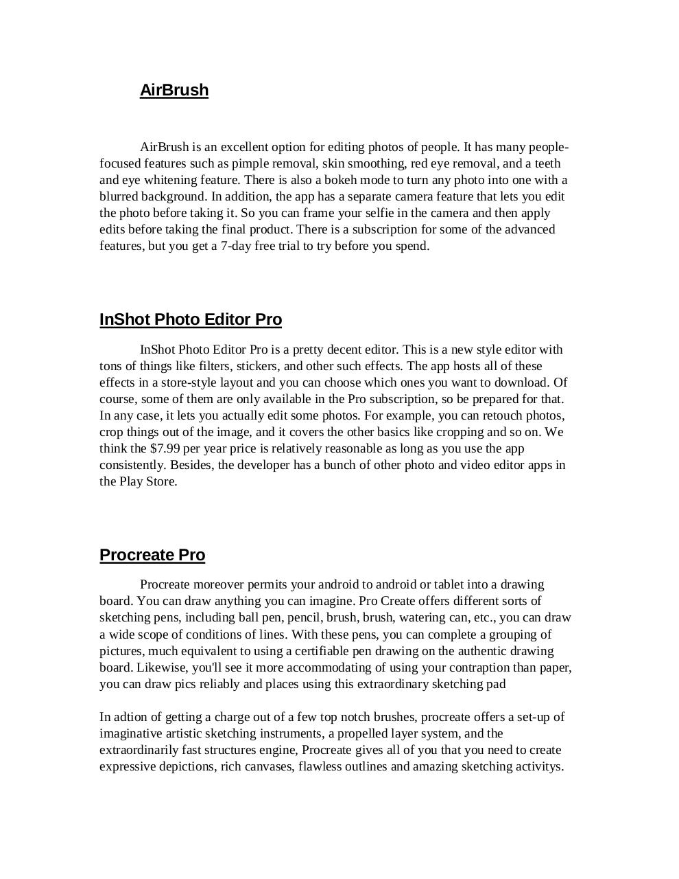 Aperçu du document 5 best Photo Editor Apps for Android.pdf - page 2/3 5 best Photo Editor Apps for Android.pdf - page 2/3
